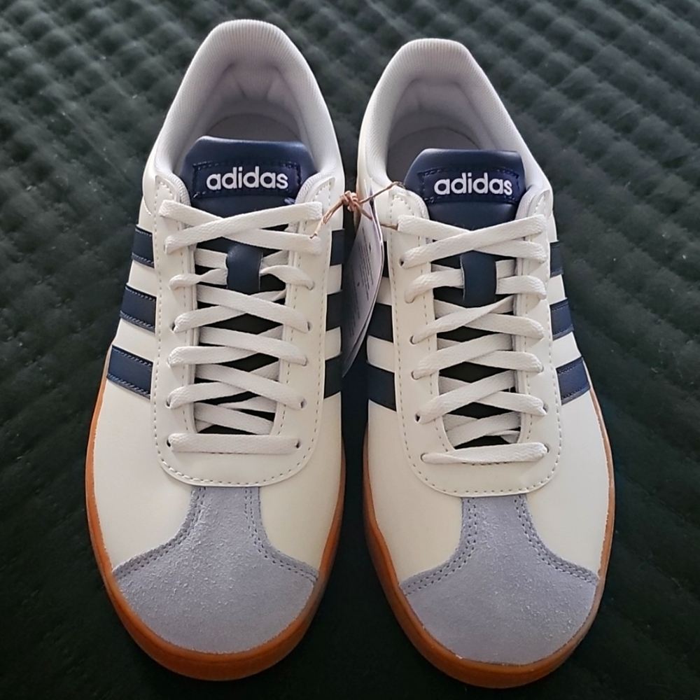 Adidas White and Blue Sneakers